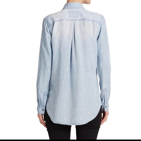 Rails Carter Lightning Bolt Chambray Button Down - Picture 2 of 6
